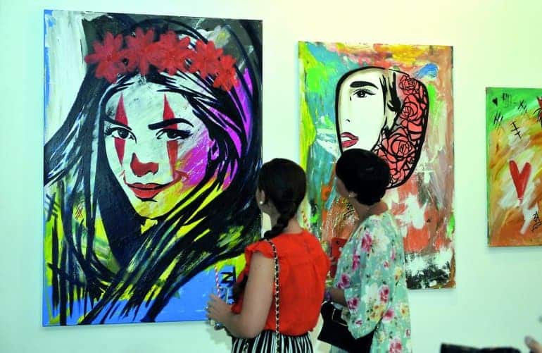 Blockade-inspired paintings by Al Maadheed on display