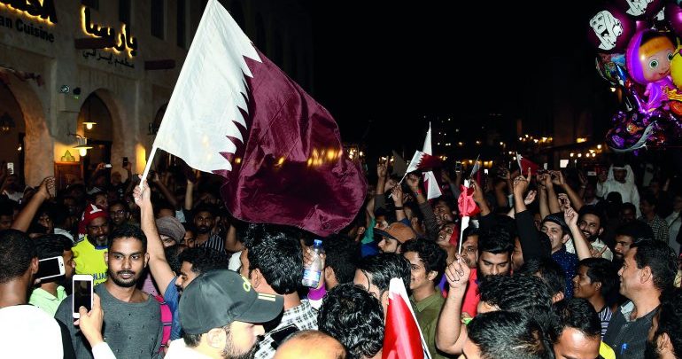 Scenes of jubilation colour Doha Corniche as citizens, residents celebrate Qatar’s win Scenes of jubilation colour Doha Corniche as citizens, residents celebrate Qatar’s win