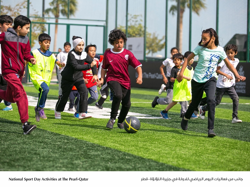UDC organizes a series of sports activities on the Pearl-Qatar celebrating NSD