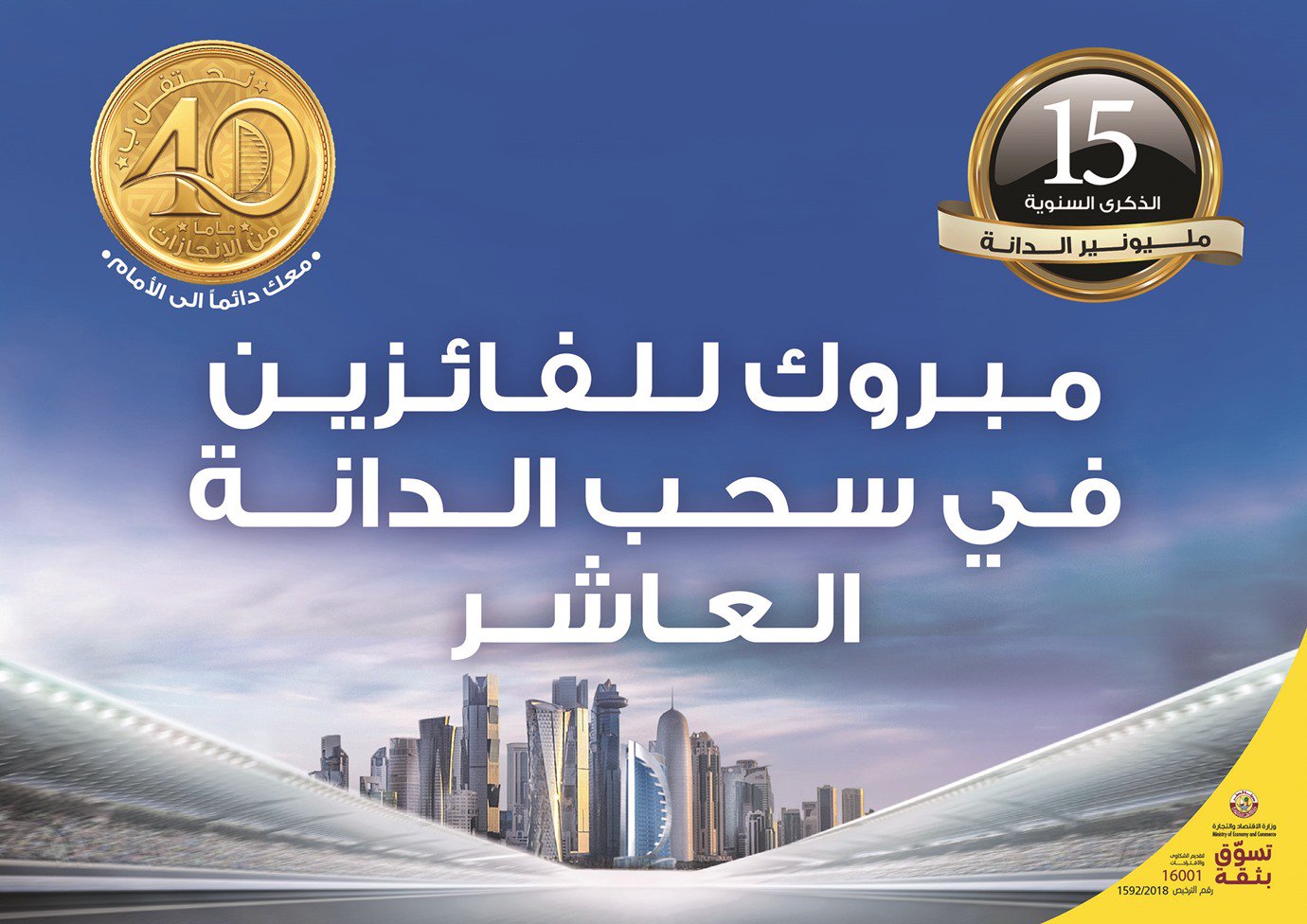 Doha Bank’s 10th Al Dana Draw winners take home big prizes, including 1 Million Doha Miles