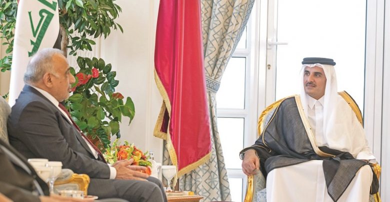 Amir and Iraq PM review latest regional and international developments Amir and Iraq PM review latest regional and international developments