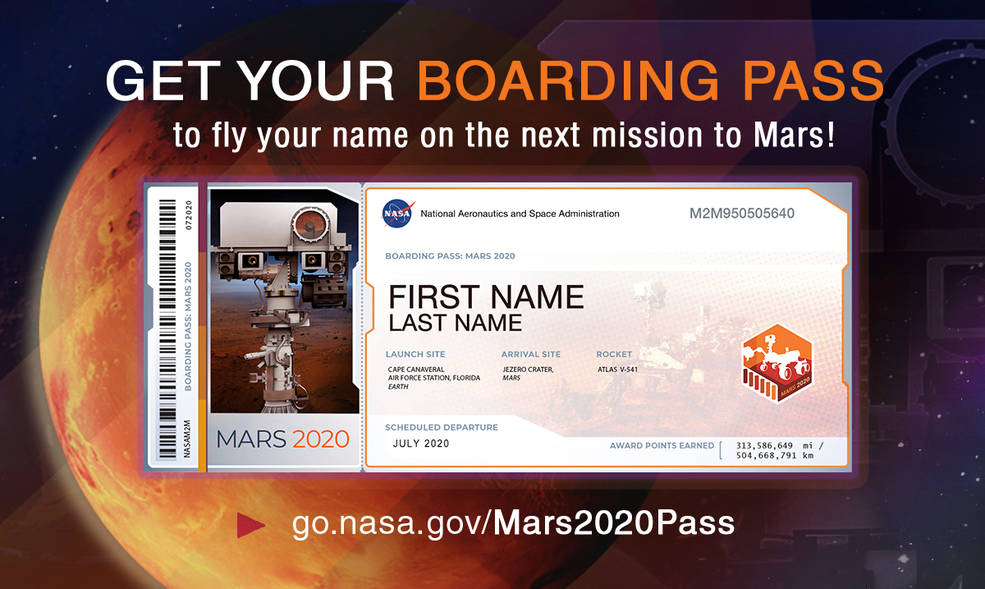 NASA Invites Public to Submit Names to Fly Aboard Next Mars Rover