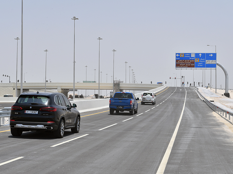 Ashghal Opens a New Interchange on Al Khor Road