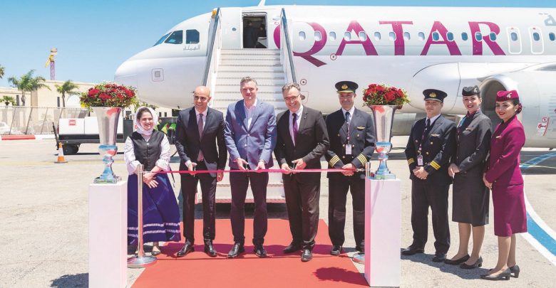 Qatar Airways inaugural flight touches down in Malta Qatar Airways inaugural flight touches down in Malta