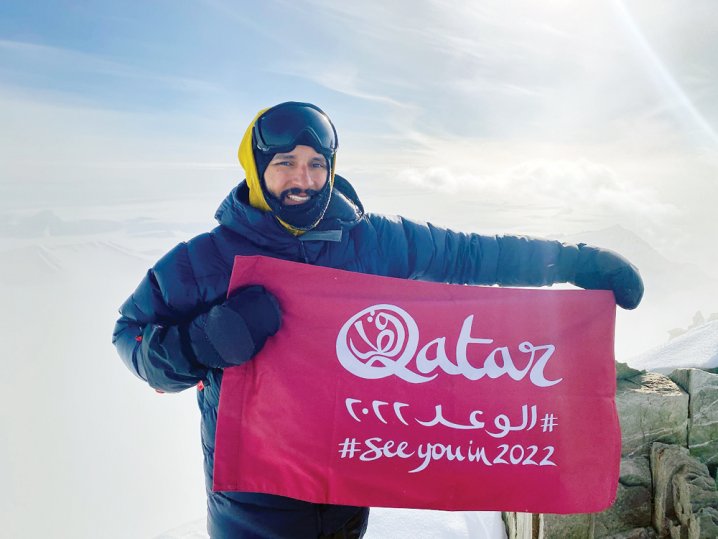 Qatari adventurer summits the highest mountain in Antarctica