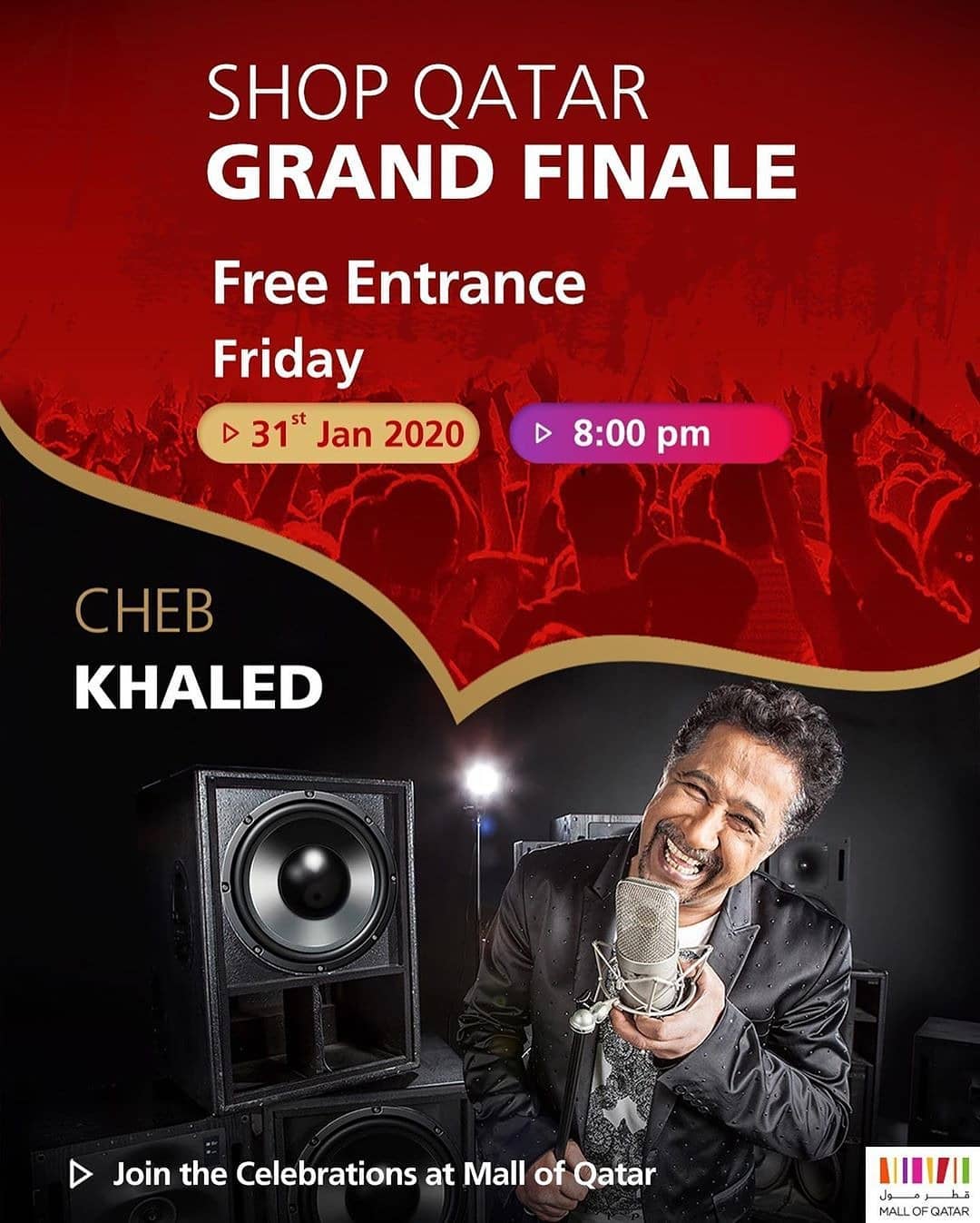 Watch Cheb Khaled live at Mall of Qatar tomorrow!