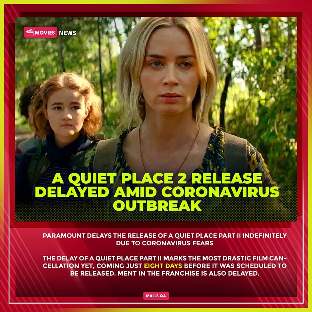 A Quiet Place 2 release delayed amid coronavirus outbreak