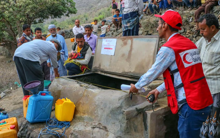 QRCS rehabilitates drinking water wells in Yemen