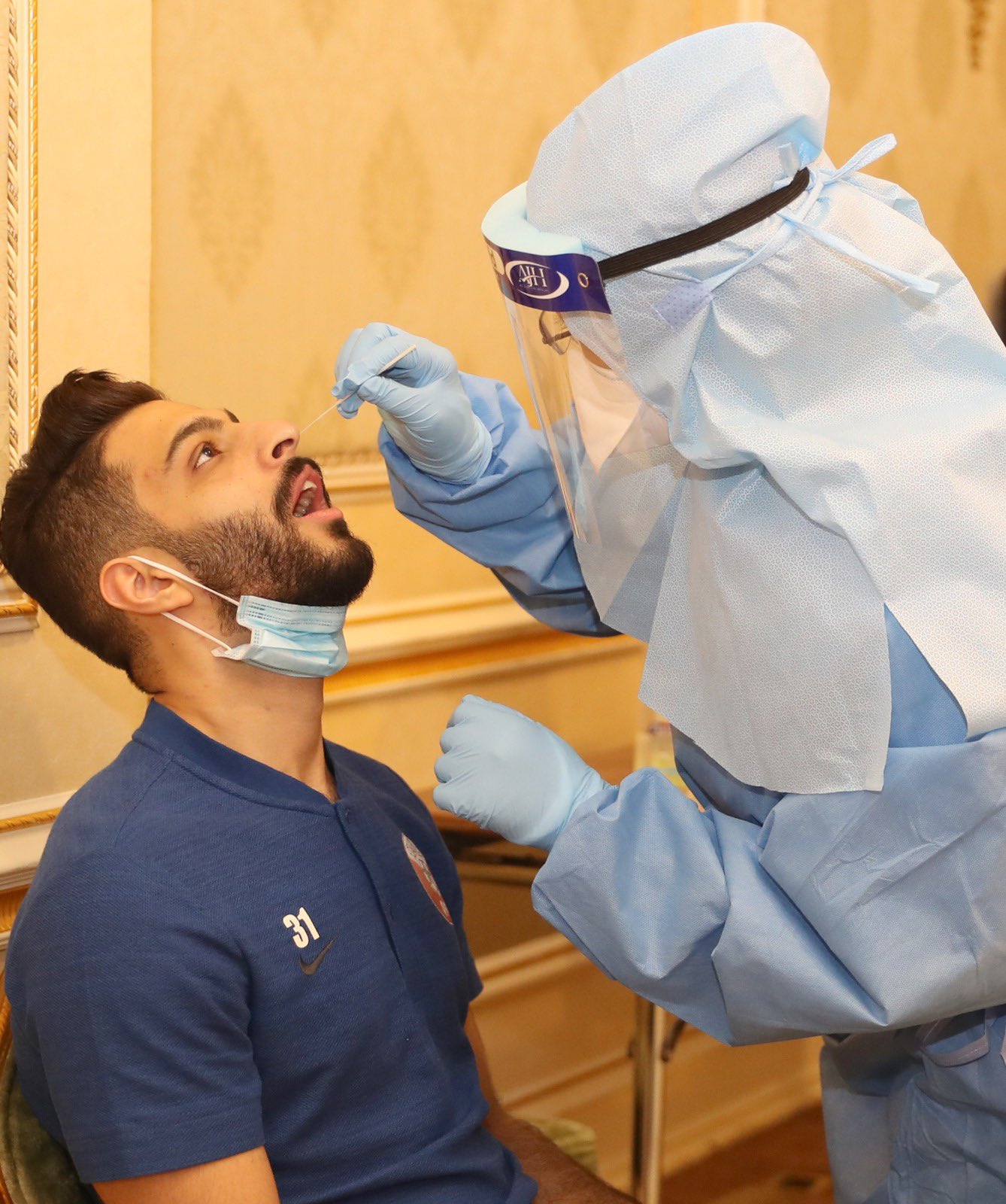Qatar national team players take coronavirus test before training camp