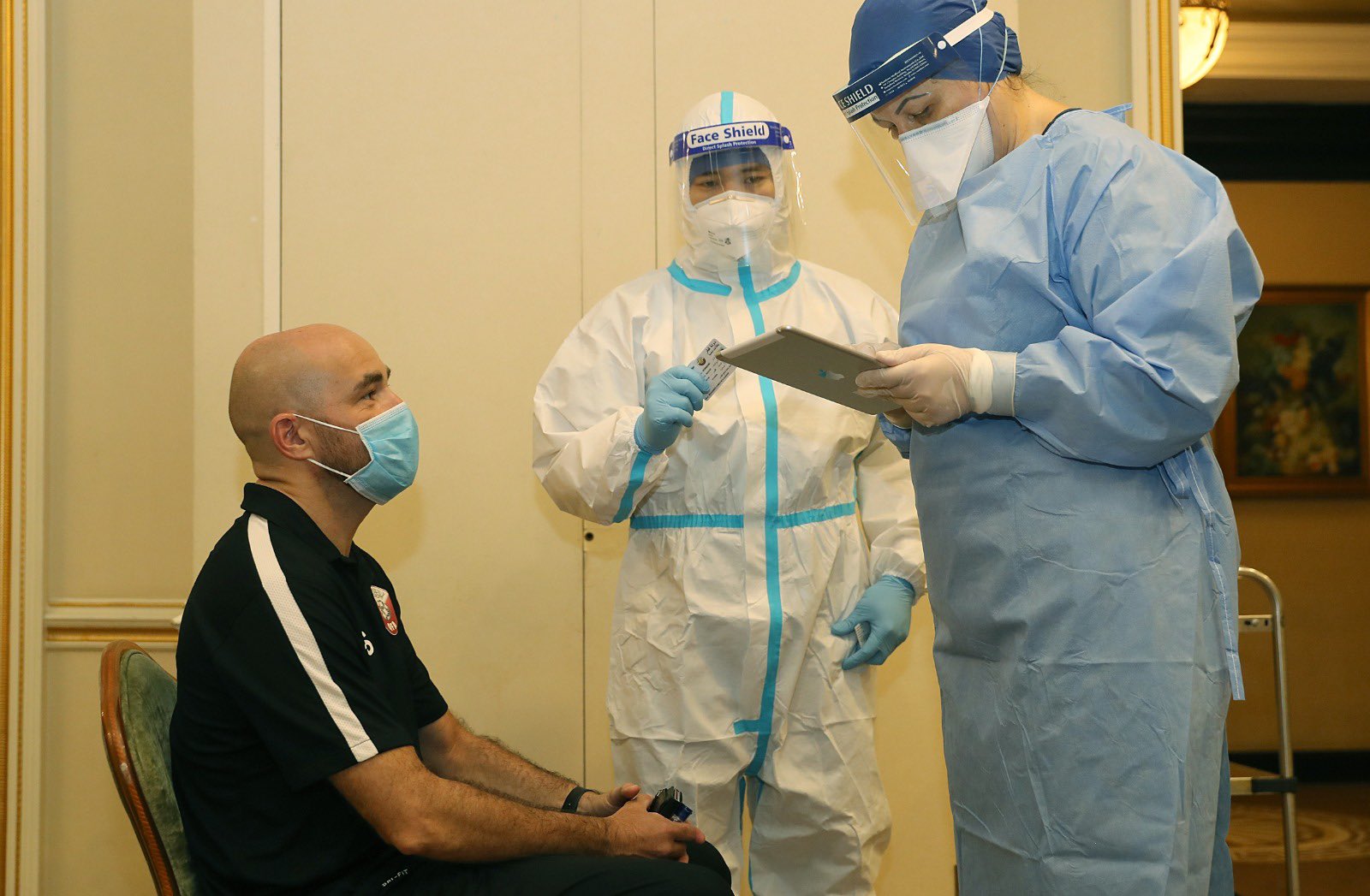 Qatar national team players take coronavirus test before training camp