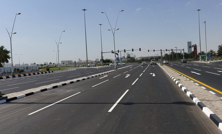 Asphalt works finished at Wadi Al Sail intersection Asphalt works finished at Wadi Al Sail intersection