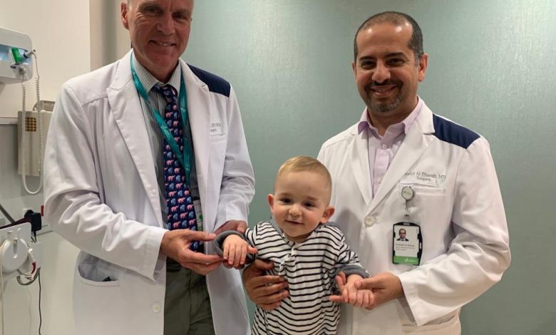 Sidra Medicine performs endoscopic surgery on baby with misshaped skull Sidra Medicine performs endoscopic surgery on baby with misshaped skull