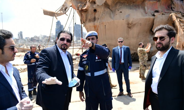 Ambassador visits Qatari search and rescue team at Beirut Port explosion site Ambassador visits Qatari search and rescue team at Beirut Port explosion site