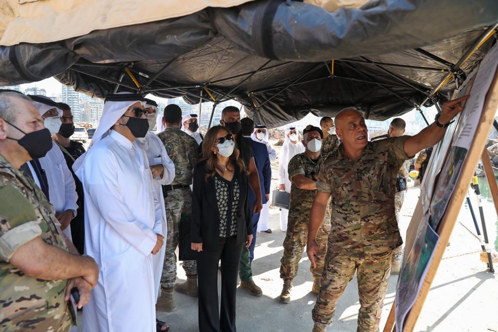 Foreign Minister Tours Site of Beirut Port Explosion