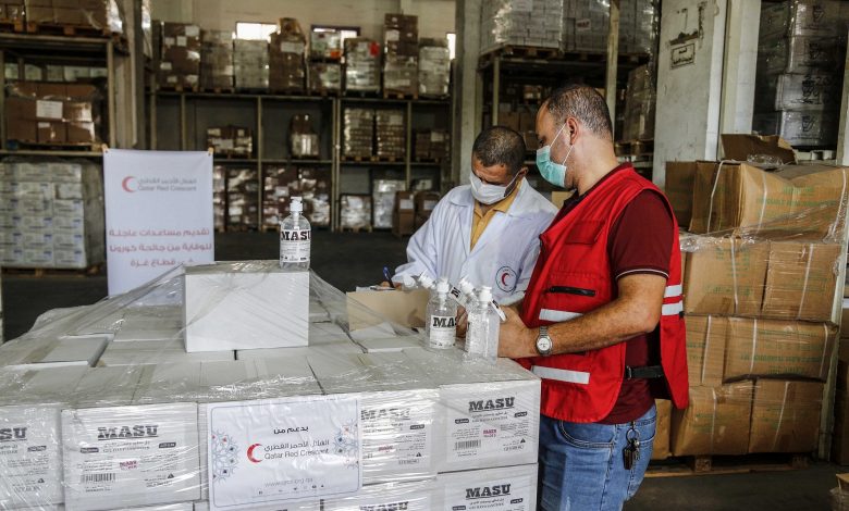QRCS backs Gaza Municipality's efforts against COVID-19 QRCS backs Gaza Municipality's efforts against COVID-19