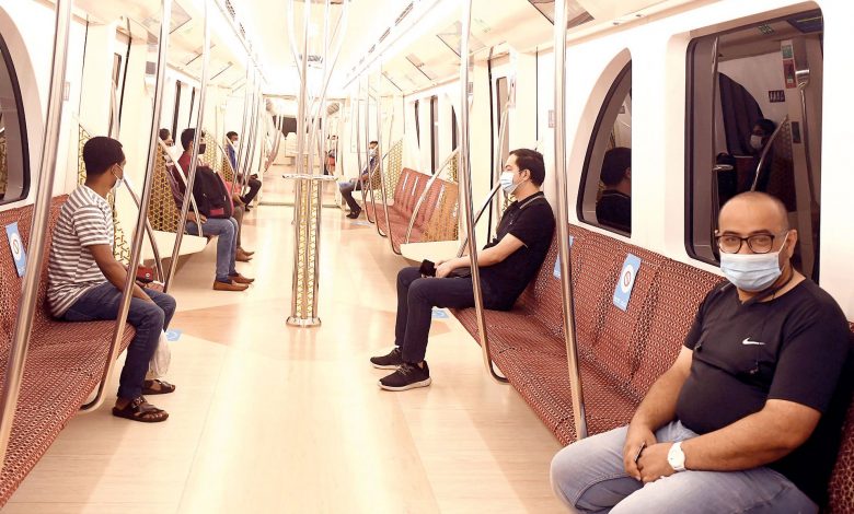 Hundreds of citizens and residents flocked to The Doha Metro on the first day of the resumption of operations Hundreds of citizens and residents flocked to The Doha Metro on the first day of the resumption of operations