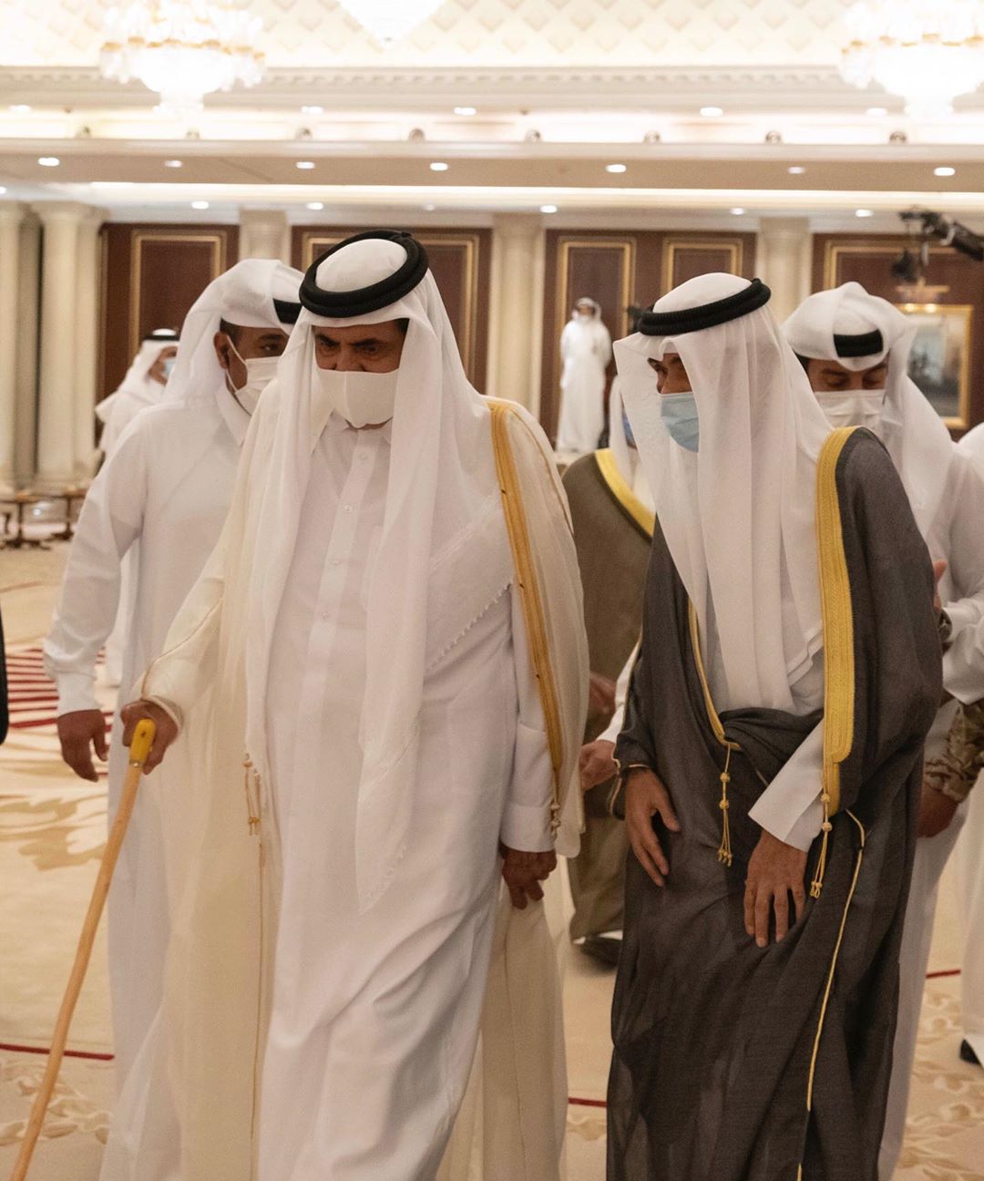 HH The Father Amir Offers Condolences to Amir of Kuwait