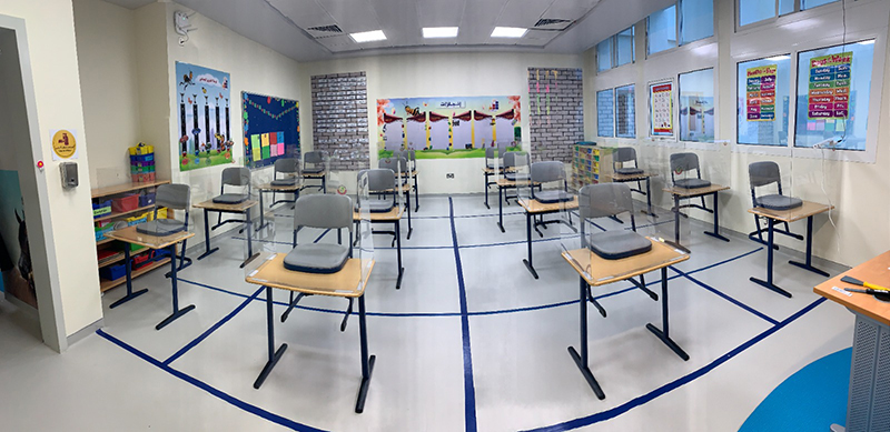 Texas A&M at Qatar develops protective shield for student desks in Qatar’s schools