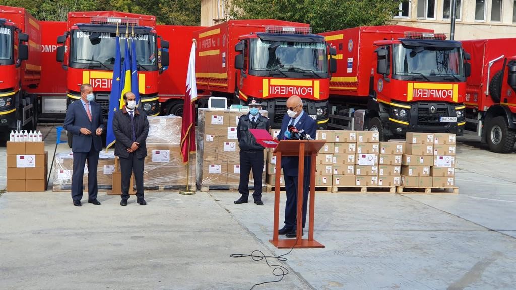 Qatar's Embassy Delivers Medical Aid to Romania