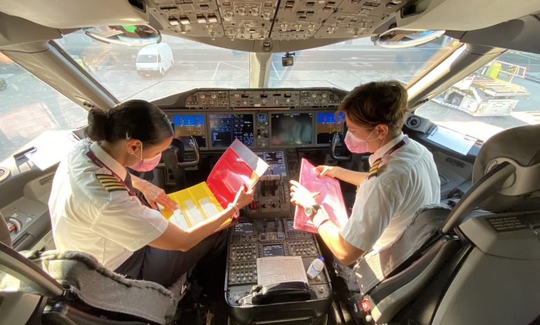 QA operates an exceptional flight with all female crew members QA operates an exceptional flight with all female crew members