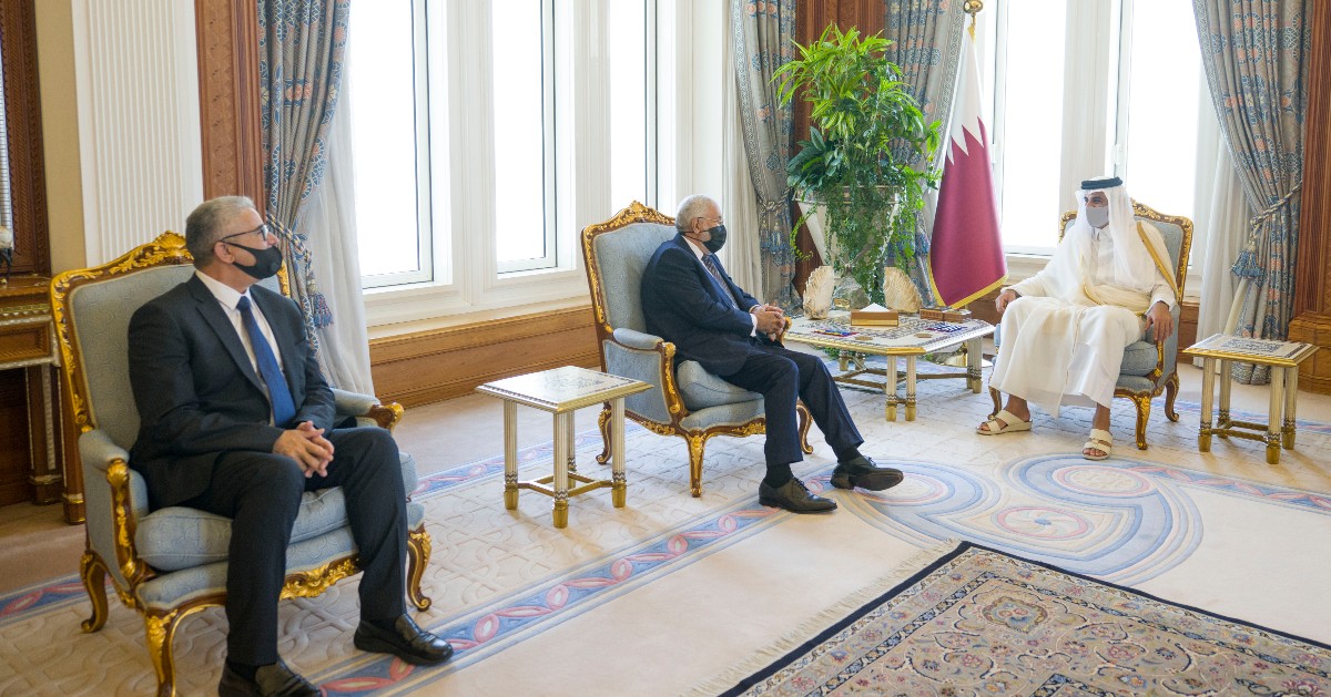 Amir Meets Libyan Foreign and Interior Ministers