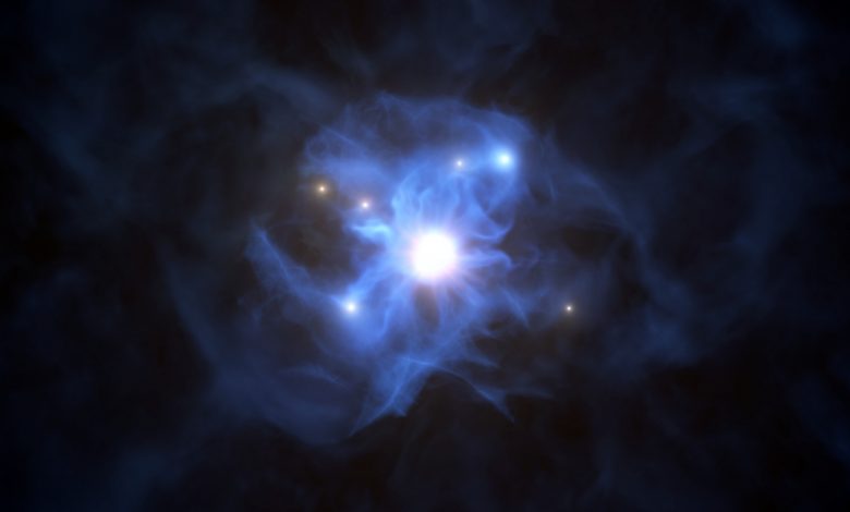 Giant black hole discovered at centre of cosmic 'spider's web' Giant black hole discovered at centre of cosmic 'spider's web'