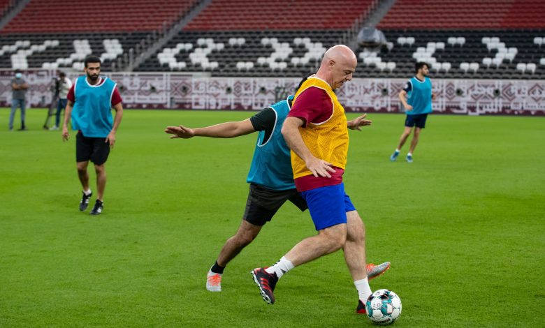 FIFA President plays football at Al Bayt Stadium; praises Qatar’s World Cup preparations FIFA President plays football at Al Bayt Stadium; praises Qatar’s World Cup preparations