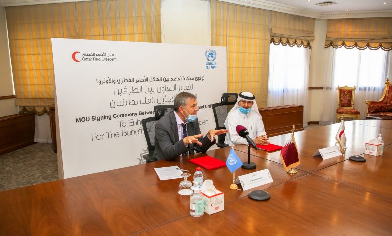 QRCS, UNRAW Sign MoU to Support Palestinian Refugees QRCS, UNRAW Sign MoU to Support Palestinian Refugees