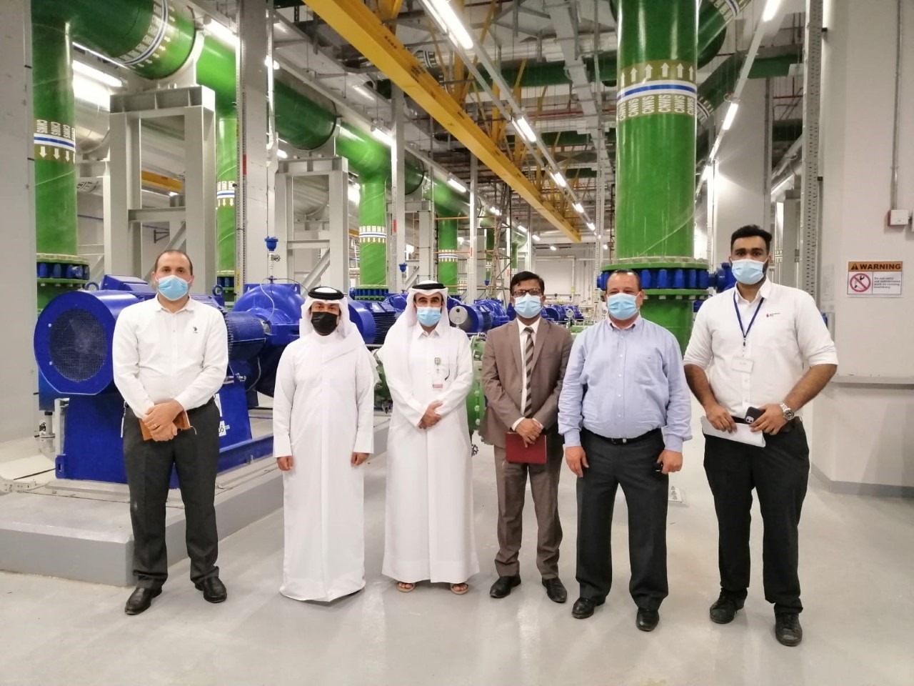 Kahramaa Delegation Inspects District Cooling Plant Project for Al Bayt Stadium