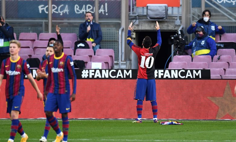 Messi salutes Maradona as Barca trounce Osasuna Messi salutes Maradona as Barca trounce Osasuna