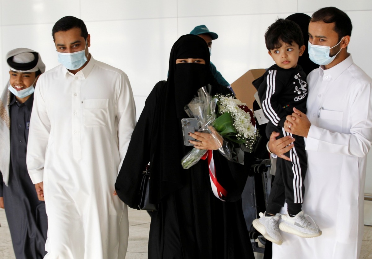 After years of separation, Qatari and Saudi families meet in a touching scene at King Khalid Airport