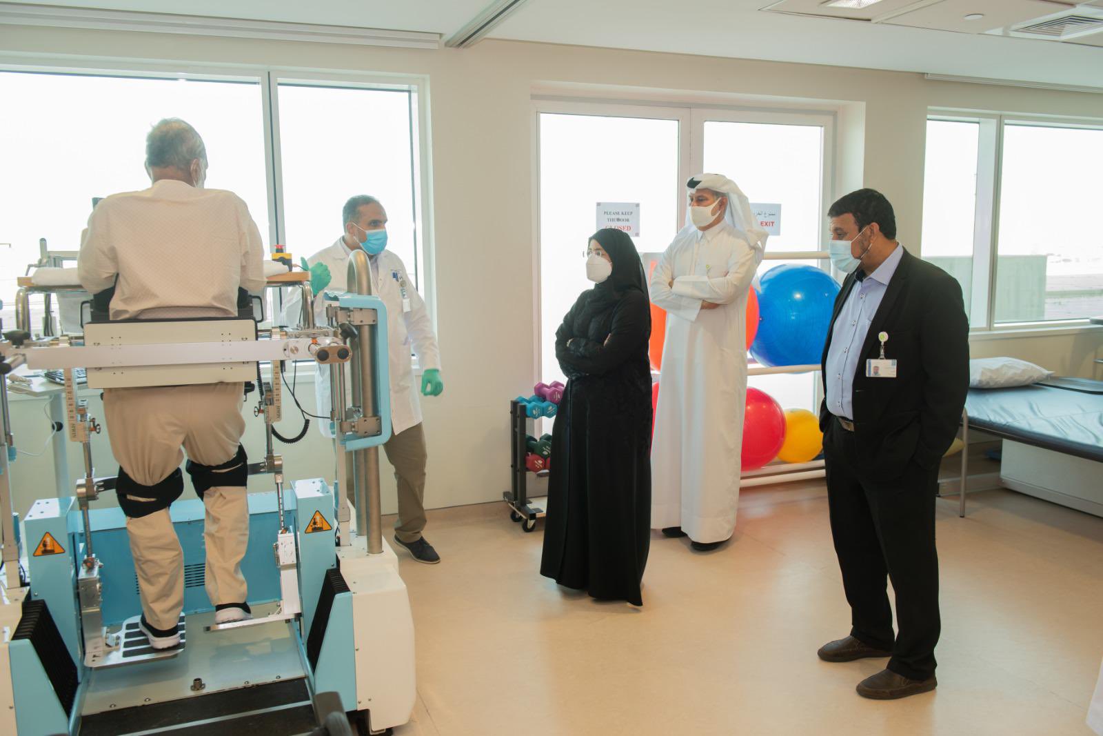 Minister Visits Post-COVID Inpatient Unit Inside Qatar Rehabilitation Institute