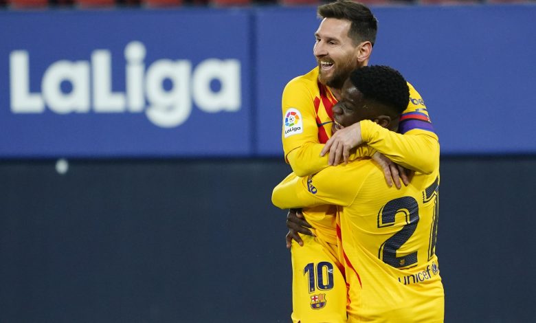 La Liga: Barcelona beat Osasuna 2-0 La Liga: Barcelona beat Osasuna 2-0