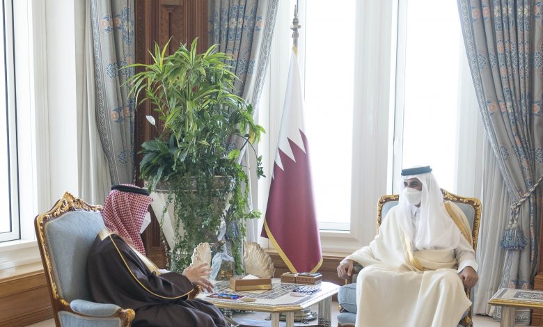 Amir Receives Verbal Message from Custodian of Two Holy Mosques Amir Receives Verbal Message from Custodian of Two Holy Mosques