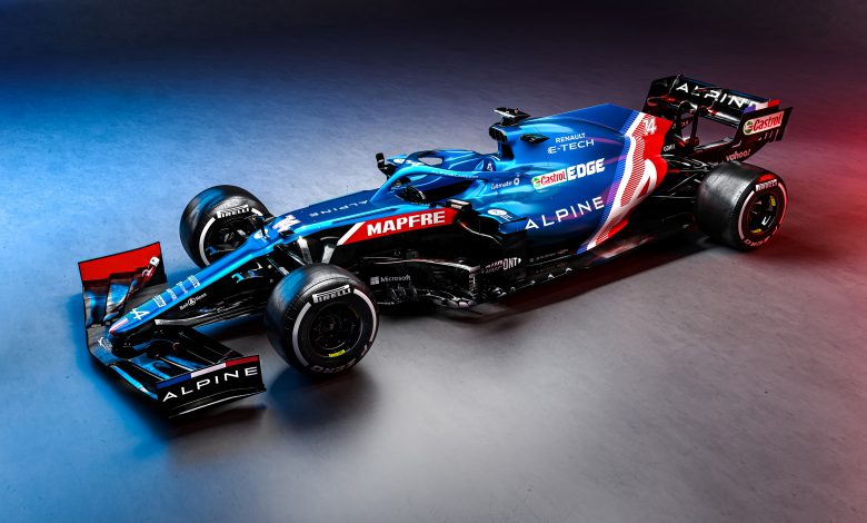 Alpine unveils new car for F1 in French flag colors Alpine unveils new car for F1 in French flag colors