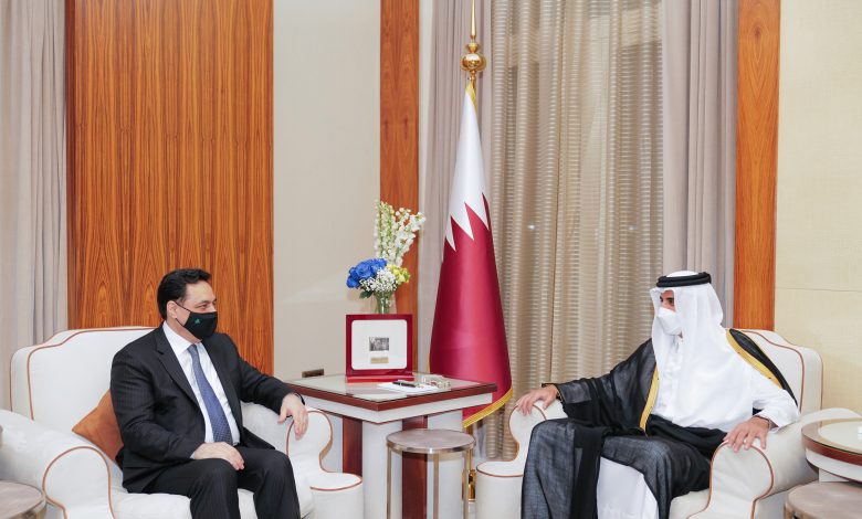 Amir Meets Lebanese Caretaker Prime Minister Amir Meets Lebanese Caretaker Prime Minister