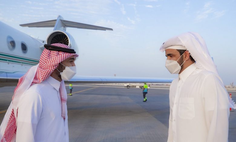 Sheikh Joaan Meets President of the UAFA Sheikh Joaan Meets President of the UAFA