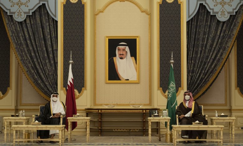 HH the Amir Holds Talks Session with Saudi Crown Prince HH the Amir Holds Talks Session with Saudi Crown Prince
