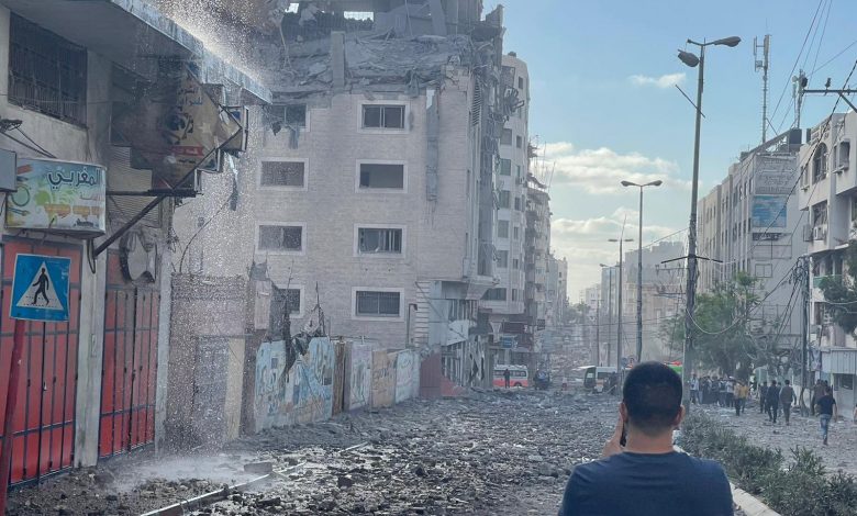 Qatar Red Crescent Society HQ in Gaza hit by Israeli forces Qatar Red Crescent Society HQ in Gaza hit by Israeli forces