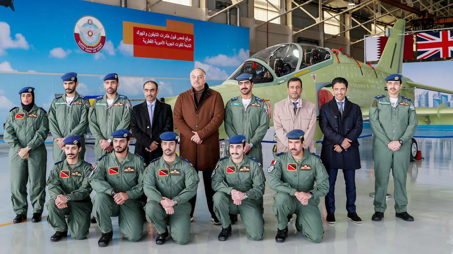 Defence Minister attends first flight of the Qatari Typhoon aircraft
