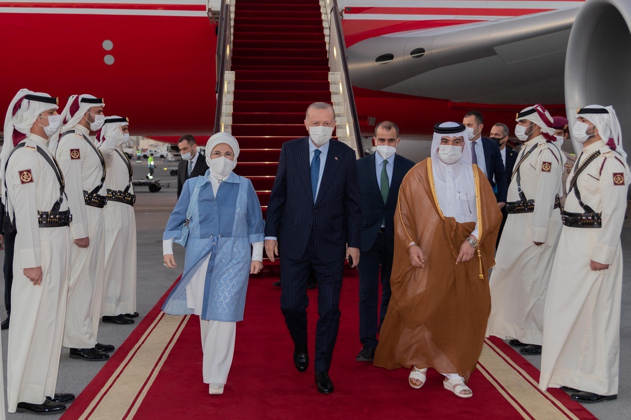 President of Turkey Arrives in Doha