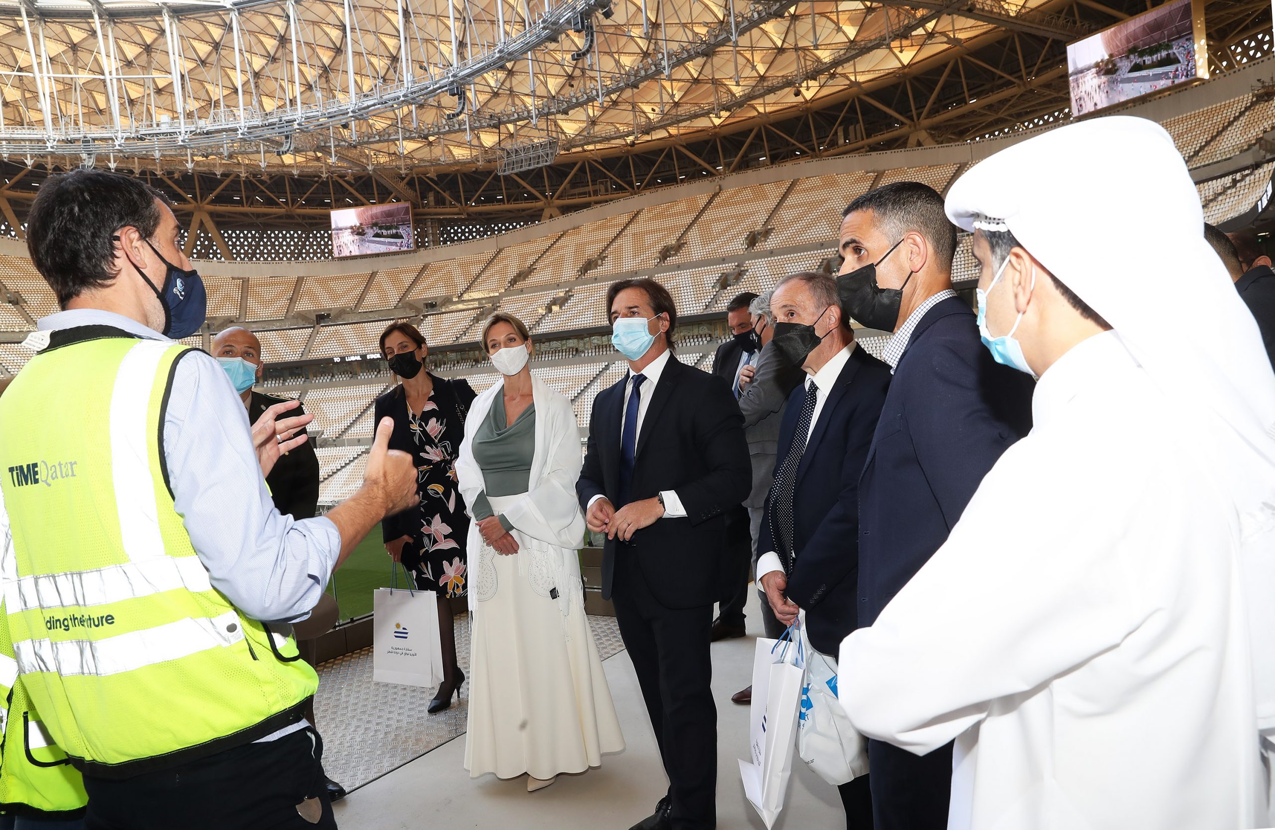 President of Uruguay and his Wife Visit Lusail Stadium