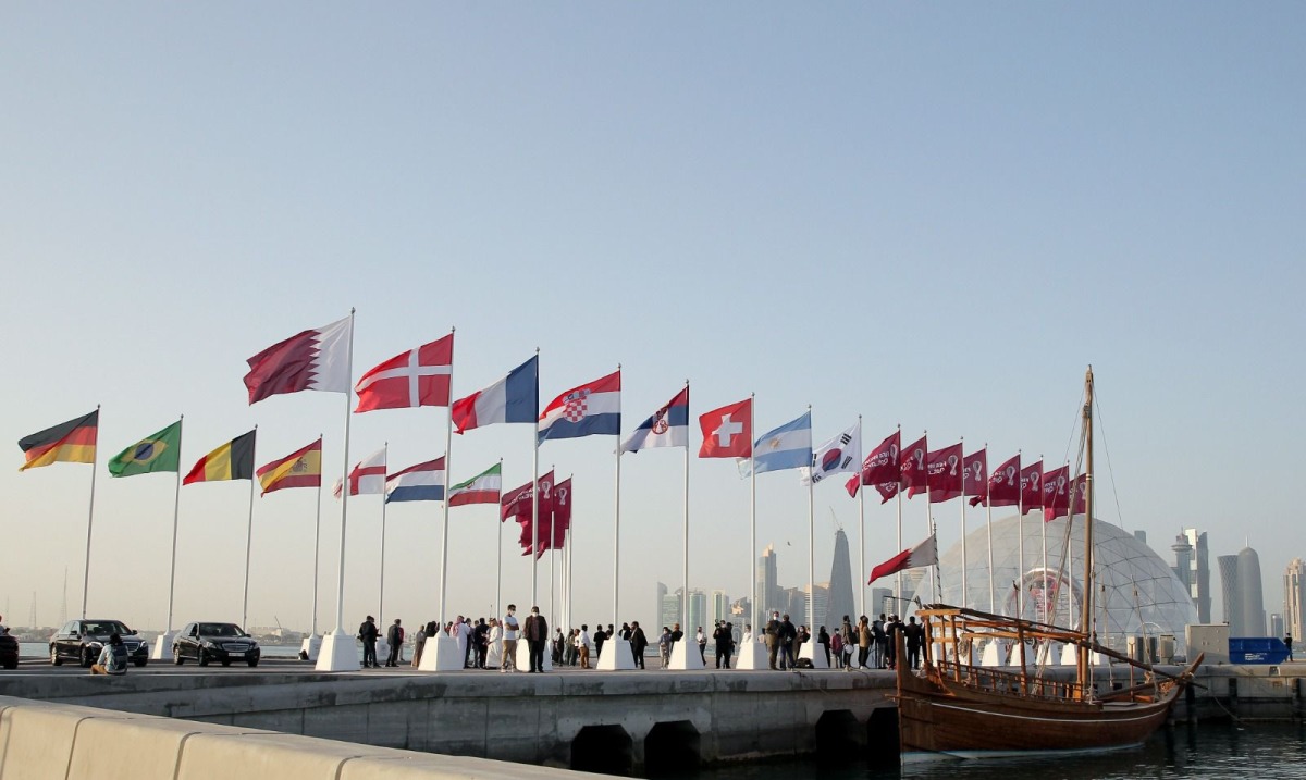 Qatar 2022: Flags of new qualifiers hoisted at Corniche