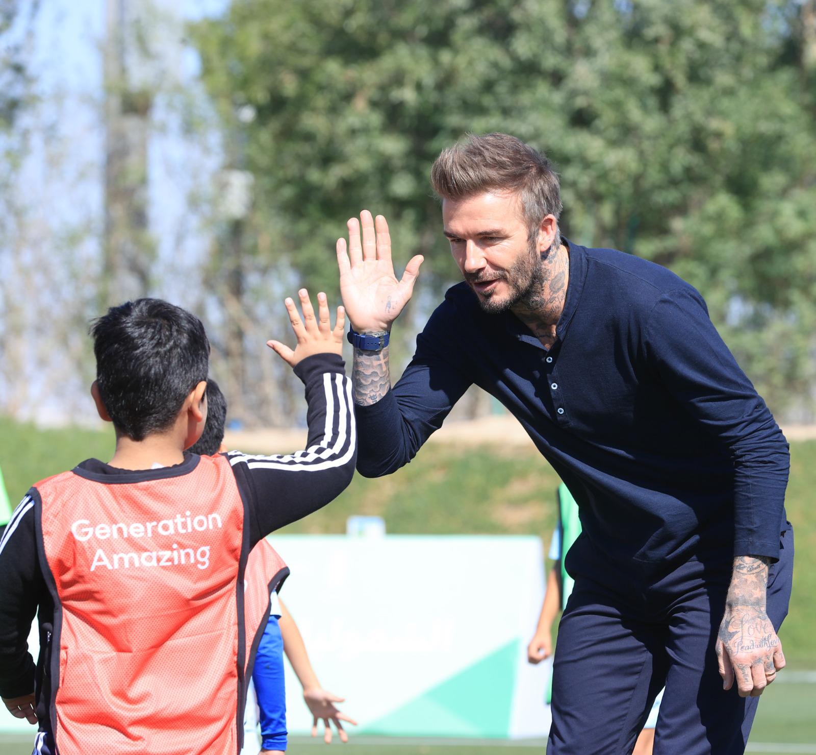 David Beckham Attends Opening of Generation Amazing Community Club in Lusail