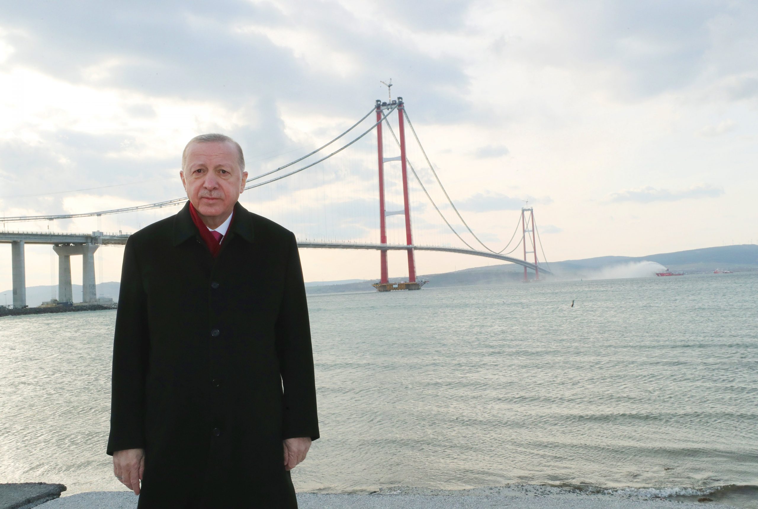 Turkish President Opens World's Longest Suspension Bridge