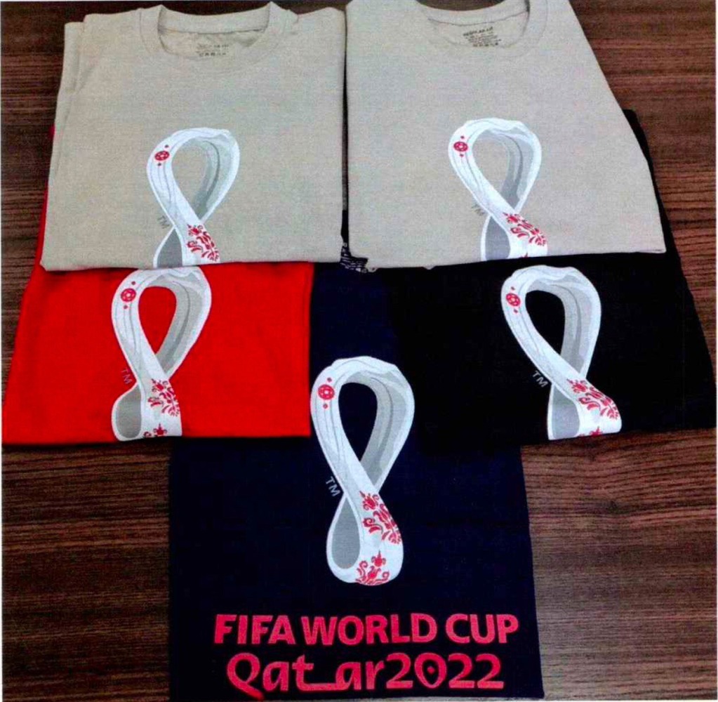 Five arrested for selling T-shirts and caps with Qatar World Cup logo