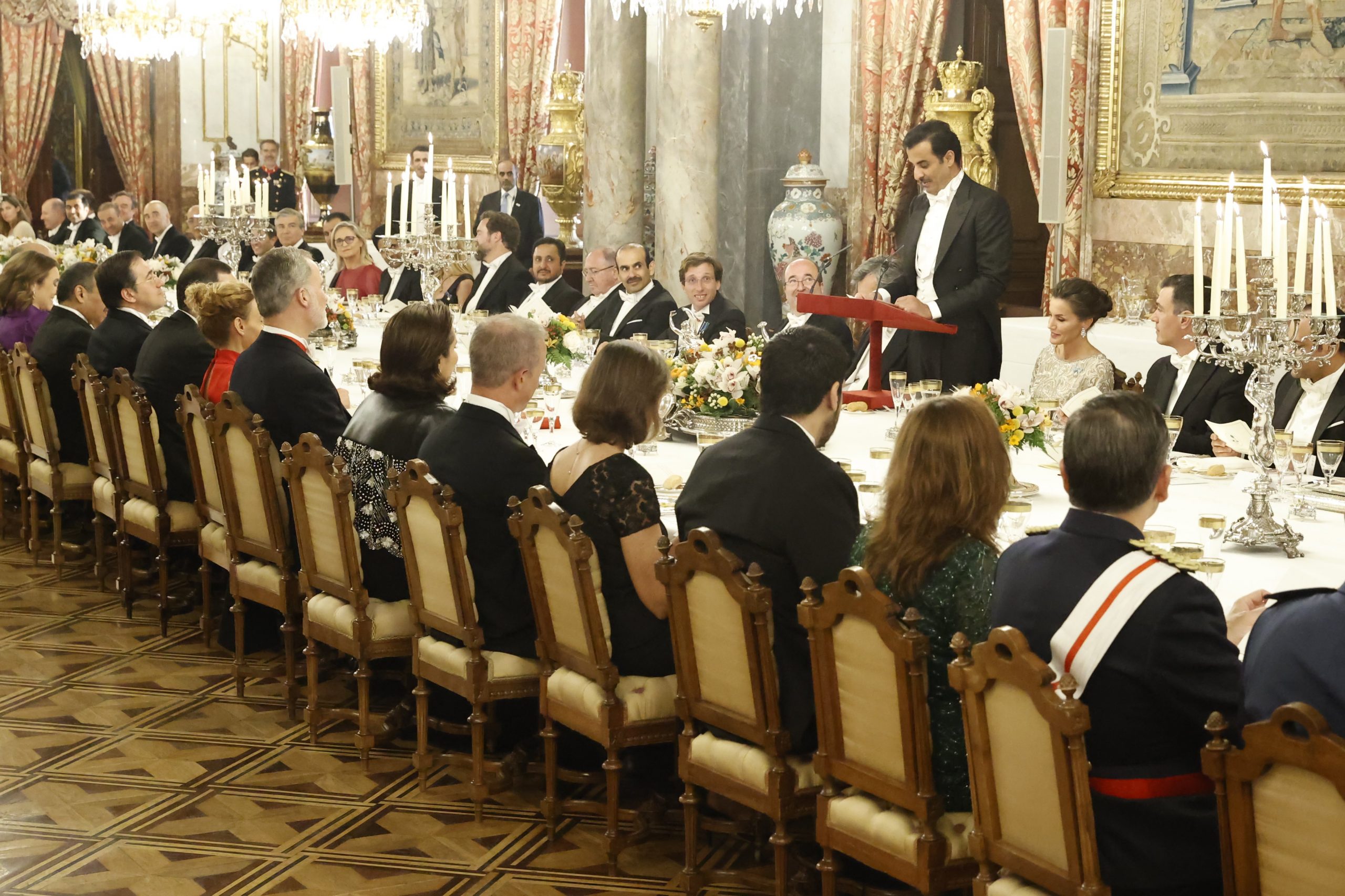 HH the Amir, HH Sheikha Jawaher Attend State Dinner Banquet Hosted by King and Queen of Spain